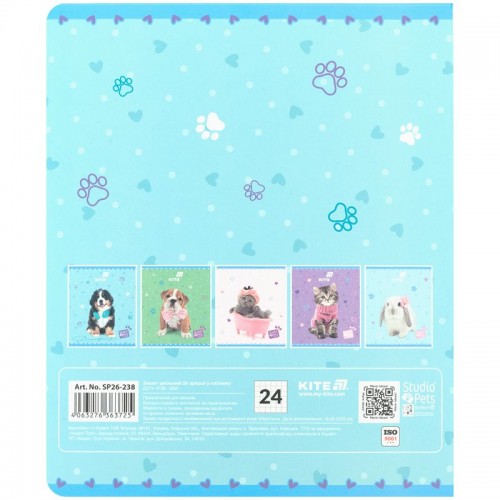 Зошит 24 арк., кл., софт тач + УФ лак, SP (Kite)