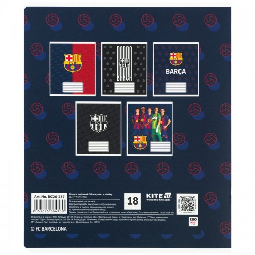 Зошит 18 арк., лін., софт-тач + УФ лак, BC (Kite)