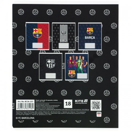 Зошит 18 арк., лін., софт-тач + УФ лак, BC (Kite)