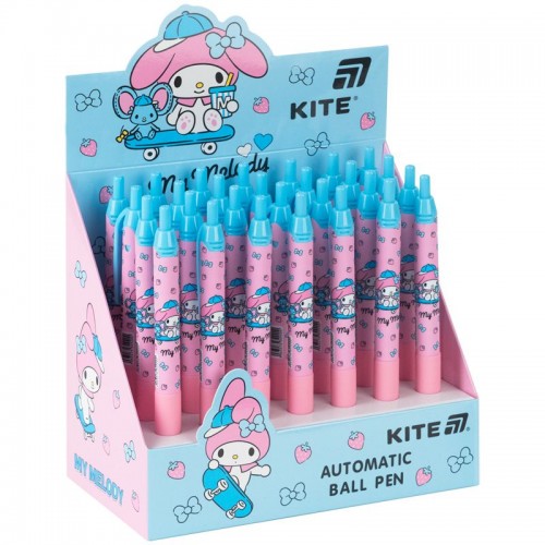 Ручка кулькова автоматична HK-2, синя (Kite)