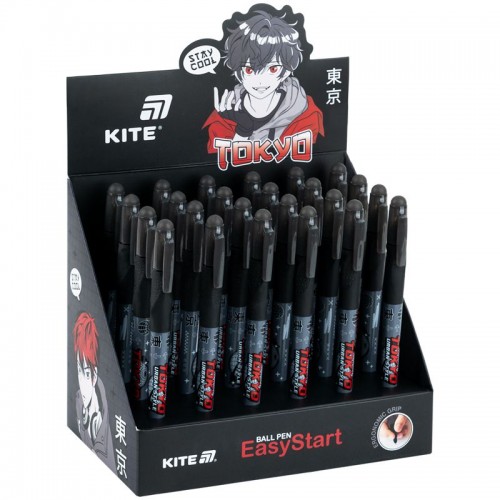 Ручка кулькова Kite EasyStart, Tokyo, синя (Kite)