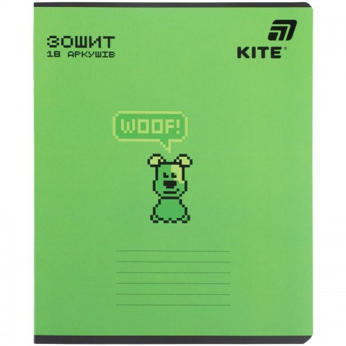 Зошит 18 арк., лін., софт тач + УФ лак об'ємний, Kite OC (Kite)