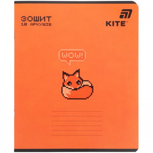 Зошит 18 арк., лін., софт тач + УФ лак об'ємний, Kite OC (Kite)