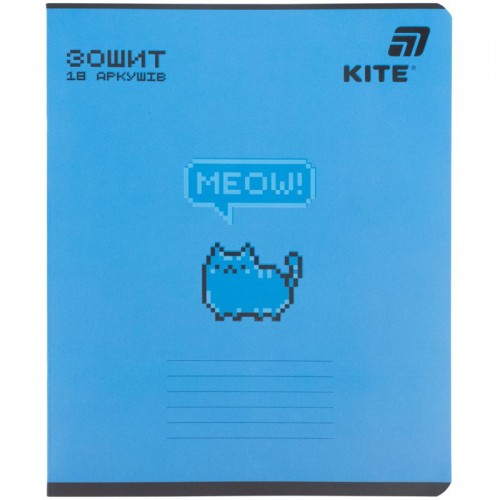 Зошит 18 арк., лін., софт тач + УФ лак об'ємний, Kite OC (Kite)