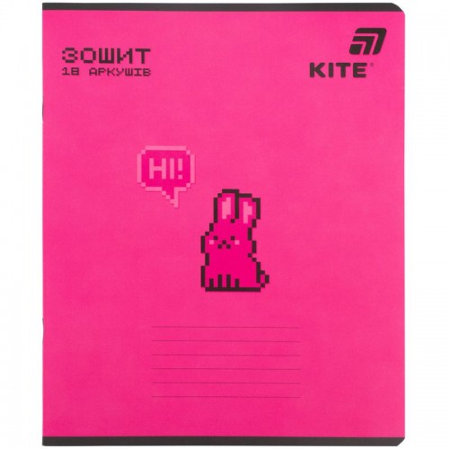 Зошит 18 арк., лін., софт тач + УФ лак об'ємний, Kite OC (Kite)