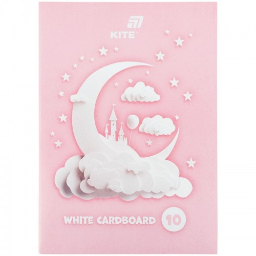 Картон білий односторонній А4 (10арк), папка, Kite (Kite)