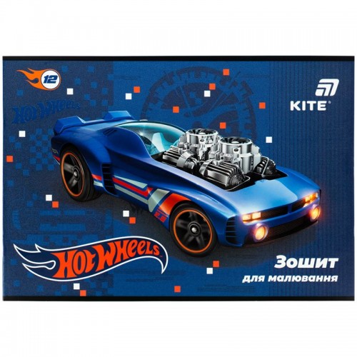 Зошит для малювання, 12 арк., скоба, гібр. лак + УФ лак, HW (Kite)