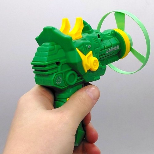 Пістолет -запускачка "Динозавр", 6 дисків у пакеті (ЧЕРВОНИЙ) (MiC)