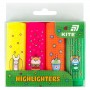 Маркер Highlighter, Kite, набір 4-х, неон (Kite)