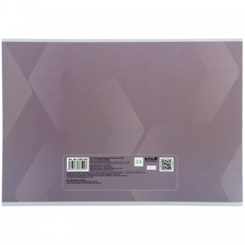 Зошит для малювання, 24 арк., скоба, софт тач + УФ лак, Kite (Kite)
