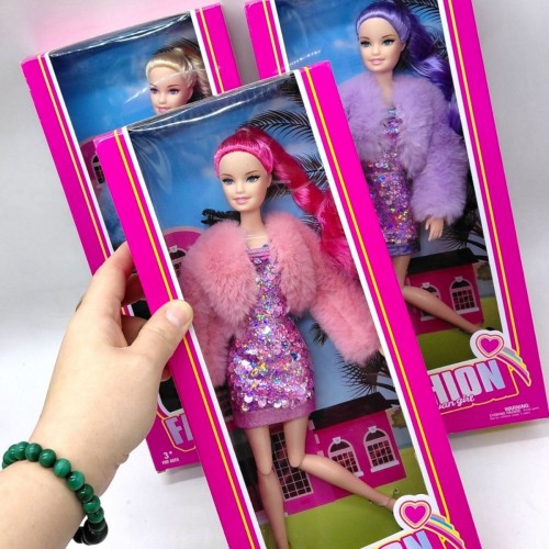 Кукла а в стильном наряде (РОЗОВАЯ) (MiC)