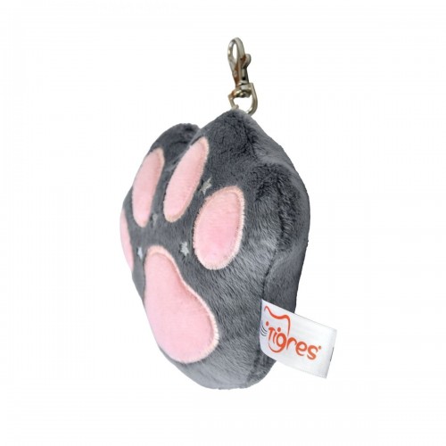 Брелок "Лапка" (серый), металлическая застежка (TIGRES)