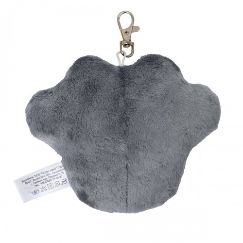 Брелок "Лапка" (серый), металлическая застежка (TIGRES)