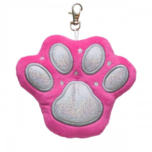 Брелок "Лапка" (розовая), металлическая застежка (TIGRES)