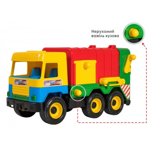 Мусоровоз (МИКС ЦВЕТОВ) , Middle truck (TIGRES)