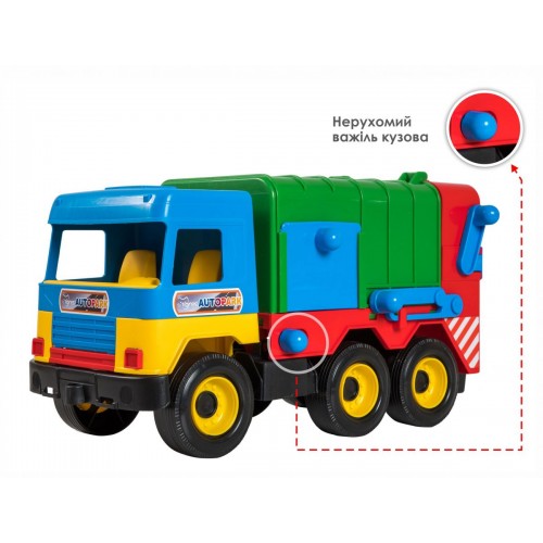 Мусоровоз (МИКС ЦВЕТОВ) , Middle truck (TIGRES)