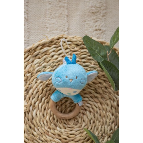 Іграшка - брязкальце з дерев'яним гризунцем пташка Піпо (ELFIKI)