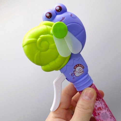 Мыльные пузыри "Улитка" ЦЕНА ЗА 12 ШТУК В БЛОКЕ, размер: 10.5х5.3х19.8 см, механический вентилятор, в коробке (MiC)