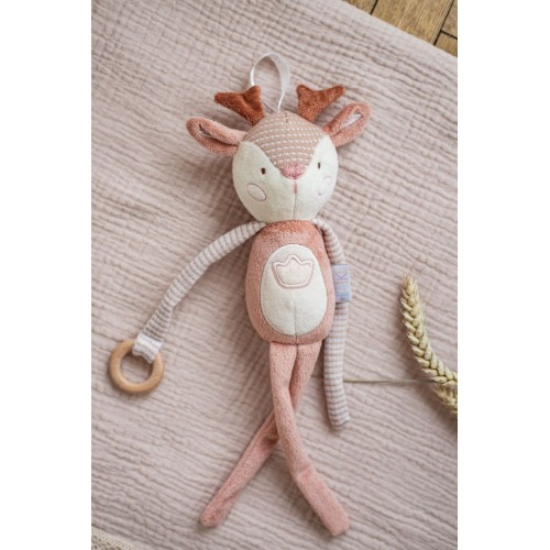 Мʼяка іграшка - брязкальце косуля "Рубі" (ELFIKI)