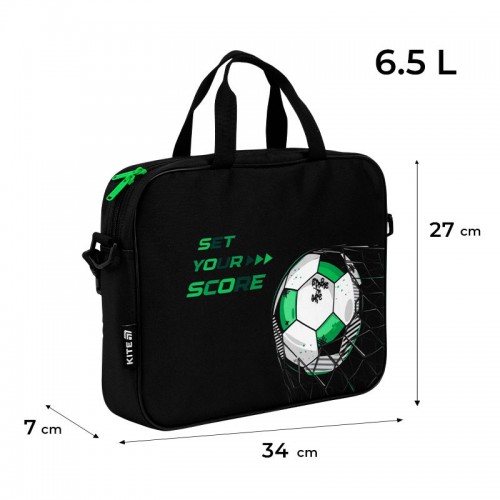Шкільна текстильна сумка Kite A4, 1 від., 589 Football (Kite)