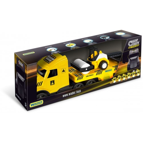 Грузовик с катком, Magic Truck Technic (желтая) (Wader)