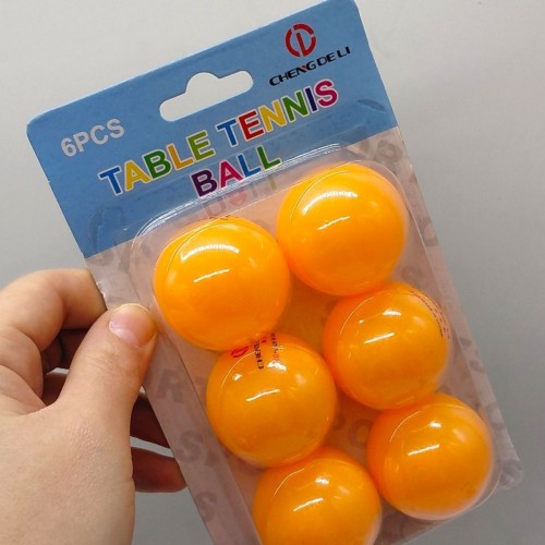 Мʼячики для тенісу, матеріал ABS, 2 кольори, 6 шт в упак. слюда (мікс) (MiC)