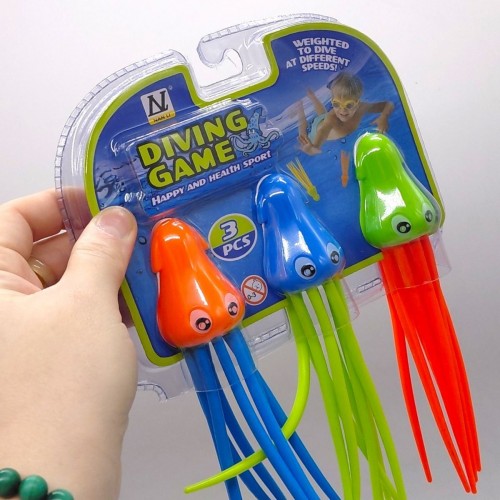 Іграшка для гри у воді "Кальмар", 3 шт в наборі (планшет 18*4*23 см) (MiC)