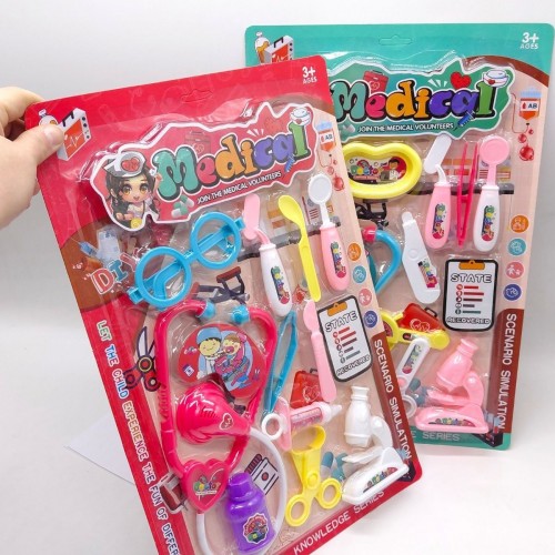 Лікар набір медицинський на планшетці, (ЧЕРВОНИЙ) (MiC)