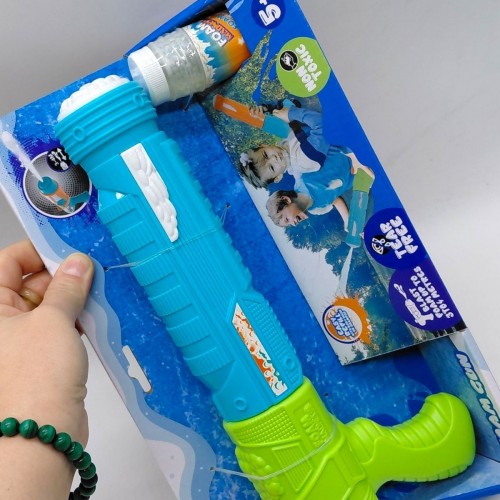 Водный пистолет, стреляет пеной (ЗЕЛЕНО-ГОЛУБОЙ) 30 см (MiC)