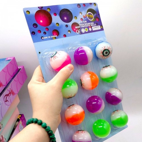 Мячик прыгунец 4,5 см (12шт на листе) (MiC)