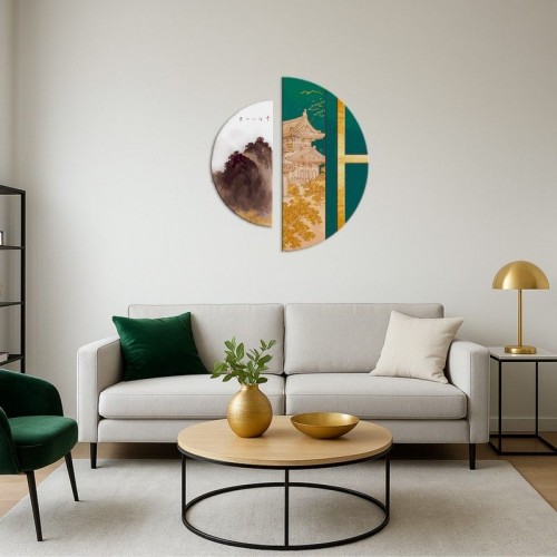 Картина по номерам с красками металлик "Восточная гармония" (полукруги 50 см, 70 см) (Origami)