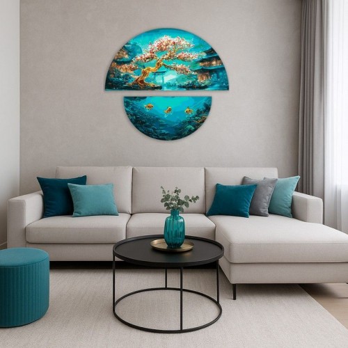 Картина по номерам с красками металлик "Магия двух миров" (полукруга 50 см, 70 см) (Origami)