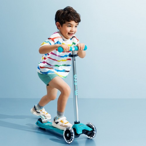 Самокат Micro серії Maxi Deluxe Glow LED – Желейний зелений (Micro)