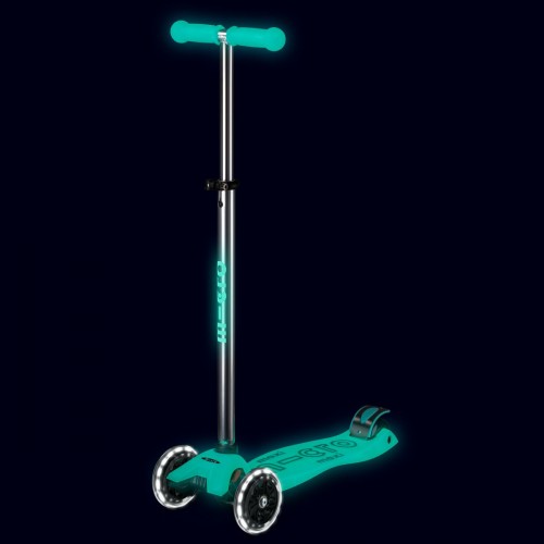 Самокат Micro серії Maxi Deluxe Glow LED – Желейний зелений (Micro)