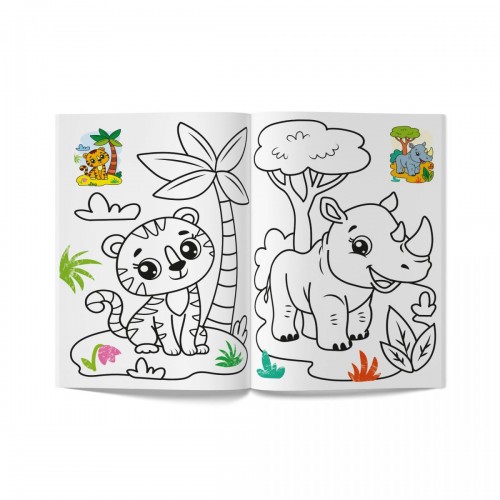 Книга розмальовка "Кольорованка. Зоопарк" (Crystal Book)