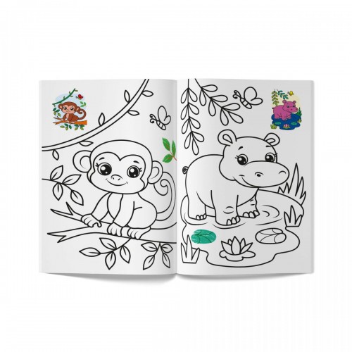 Книга розмальовка "Кольорованка. Зоопарк" (Crystal Book)