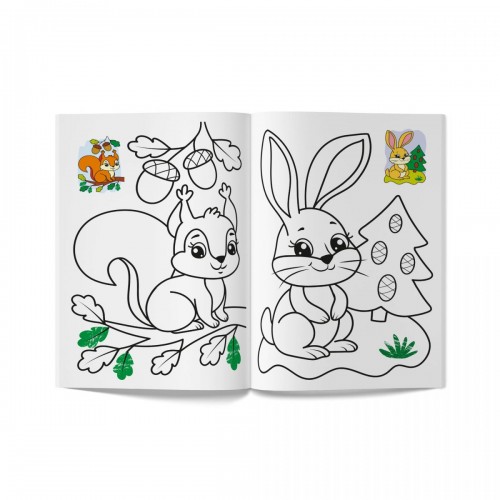 Книга розмальовка "Кольорованка. Тваринки" (Crystal Book)