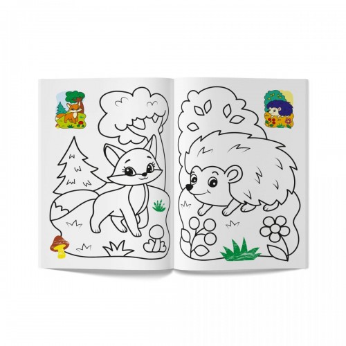 Книга розмальовка "Кольорованка. Тваринки" (Crystal Book)