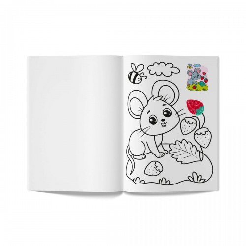 Книга розмальовка "Кольорованка. Тваринки" (Crystal Book)