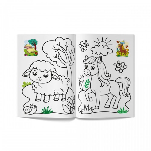 Книга розмальовка "Кольорованка. Ферма" (Crystal Book)