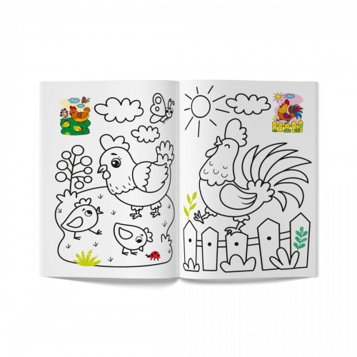 Книга розмальовка "Кольорованка. Ферма" (Crystal Book)