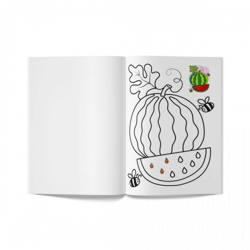 Книга розмальовка "Кольорованка. Фрукти" (Crystal Book)