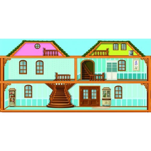 Книга "Многоразовые наклейки. В доме" (укр) (Crystal Book)