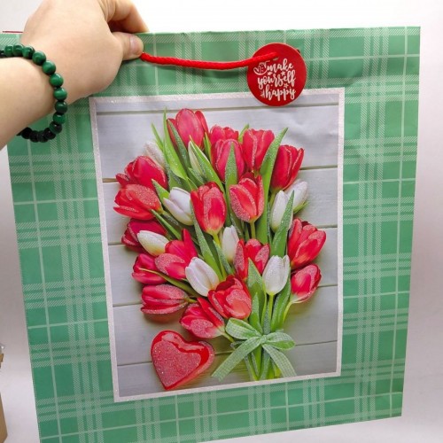 Пакет бумажный 35х37х12см (Art studio of Happiness)