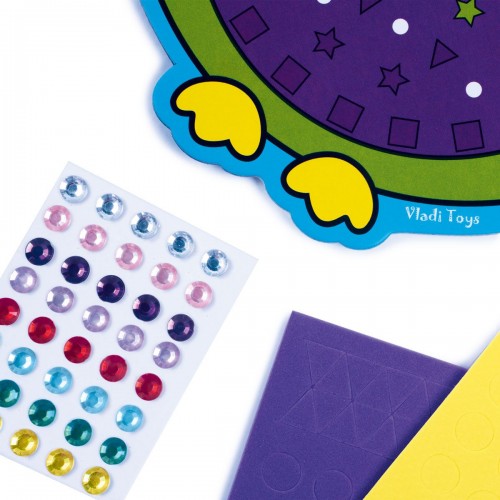 Набір для творчості зі мʼякою мозаїкою та стразами "Містичні сови" (Vladi Toys)
