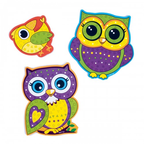 Набір для творчості зі мʼякою мозаїкою та стразами "Містичні сови" (Vladi Toys)