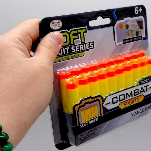 М`які патрони (20 штук) з присосками, на листі (MiC)