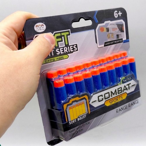 Мʼякі патрони (20 штук) із присосками, на аркуші (MiC)