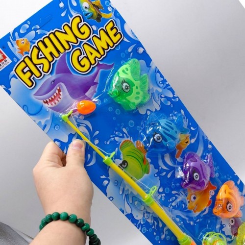 Рыбалка (удочка, 4 рыбки) на планшетке 19*53 см (MiC)