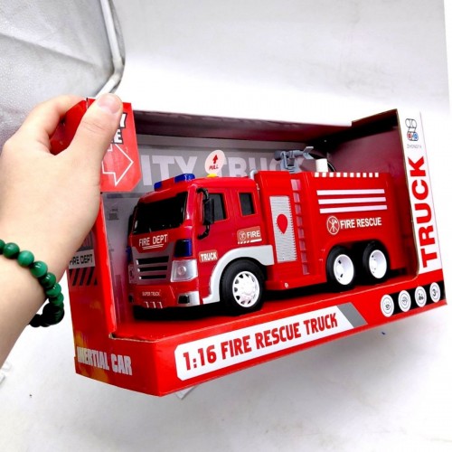 Машина на батарейках "Пожарная машина" (свет, звук, брызгает водой) 32*11,5*18,5 см (WENUI)